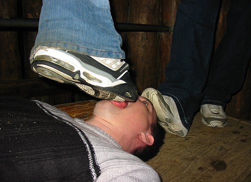 Licking Jamie's Shoe